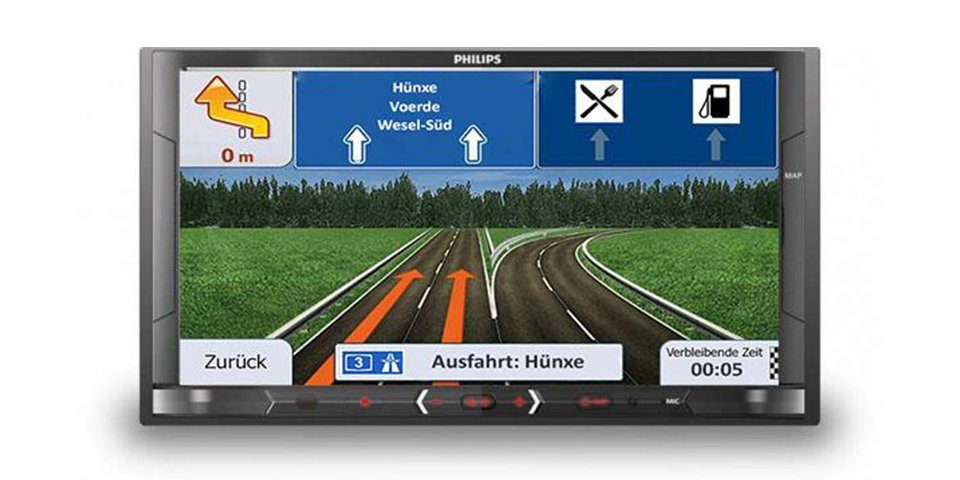 Philips »CE 600N 2-DIN Autoradio GPS Navigation Bluetooth USB«  Einbau-Navigationsgerät