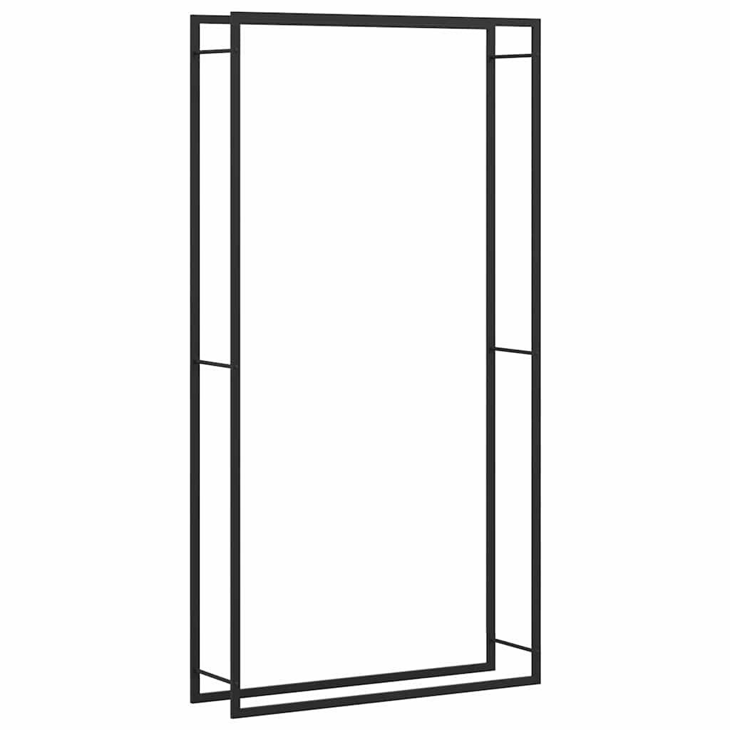 vidaXL Kaminholzregal Brennholzregal Mattschwarz 110x28x214 cm Stahl