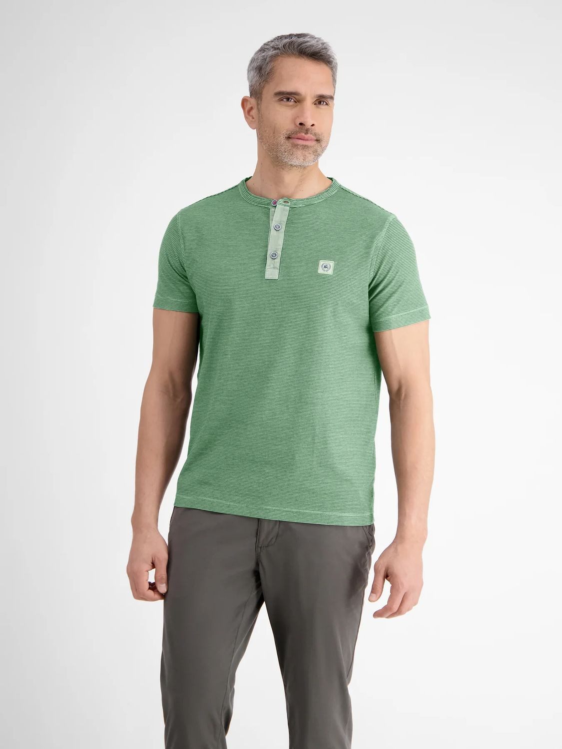 LERROS T-Shirt Basic (1-tlg) Knopfleiste in dezentem Farb- und Materialkont günstig online kaufen