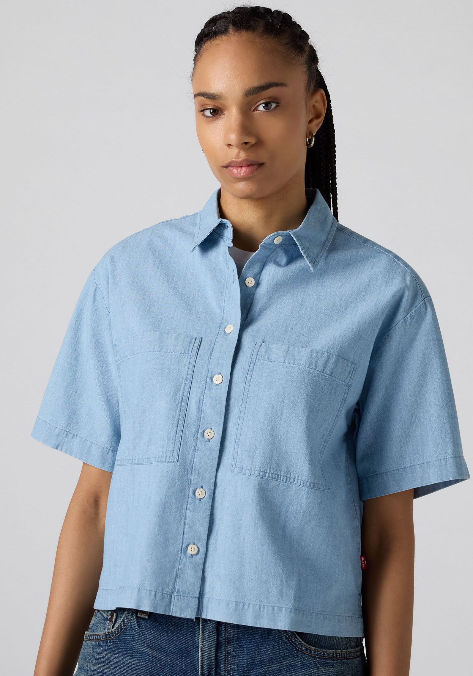 Levi's® Hemdbluse HARLIE SS CROPPED SHIRT mit Taschen