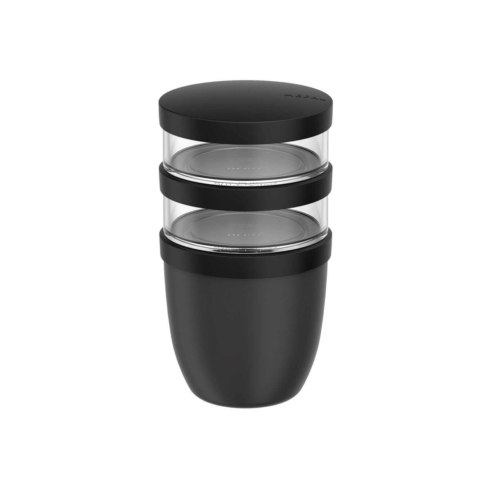 Mepal Lunchbox Ellipse Lunchpot 500 ml + 2x 200 ml, Kunststoff, (1-tlg), Spülmaschinengeeignet, Mikrowellenfest