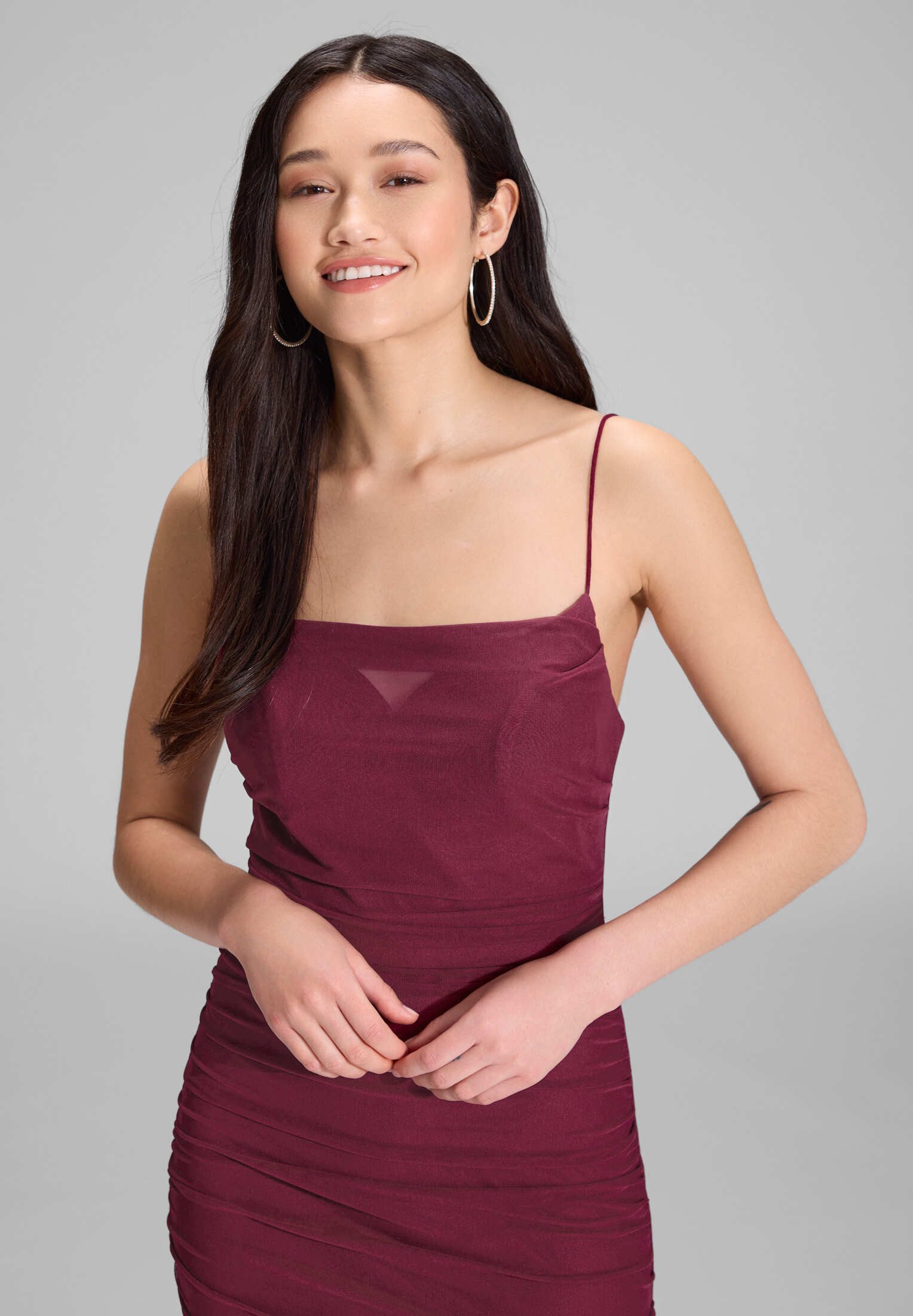 Hey Kyla Abendkleid - Bodycon-Kleid mit feinen Raffungen Figurbetonte Passform