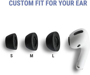 Comply 2.0 Ohrstöpsel In-Ear-Kopfhörer (Hoher Tragekomfort, Sicherer Sitz, für AirPods Pro, Größe M, mit Mikrofasertuch)