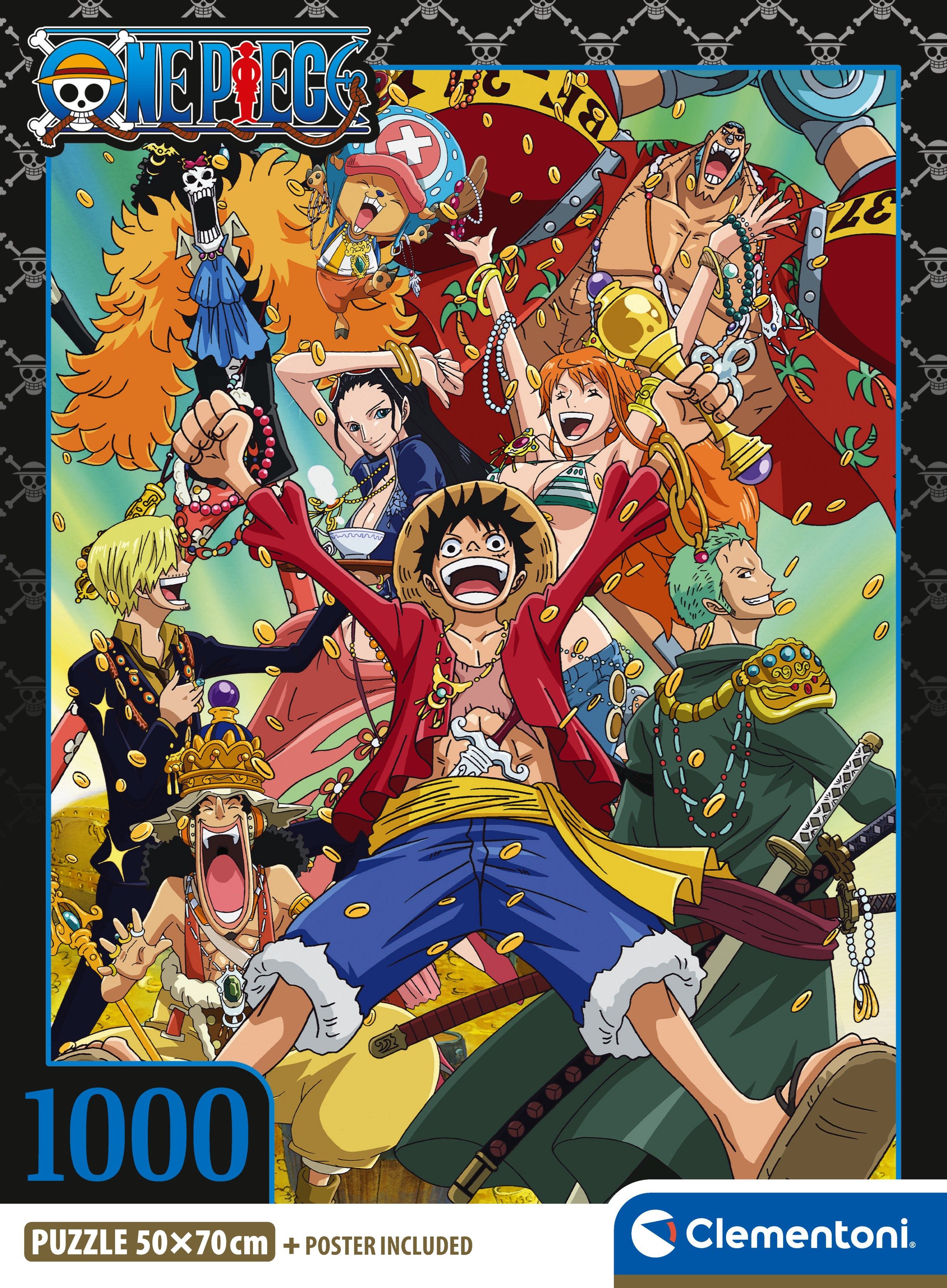 Clementoni® Puzzle Animé Collection Compact One Piece, 1000 Puzzleteile, Made in Europe
