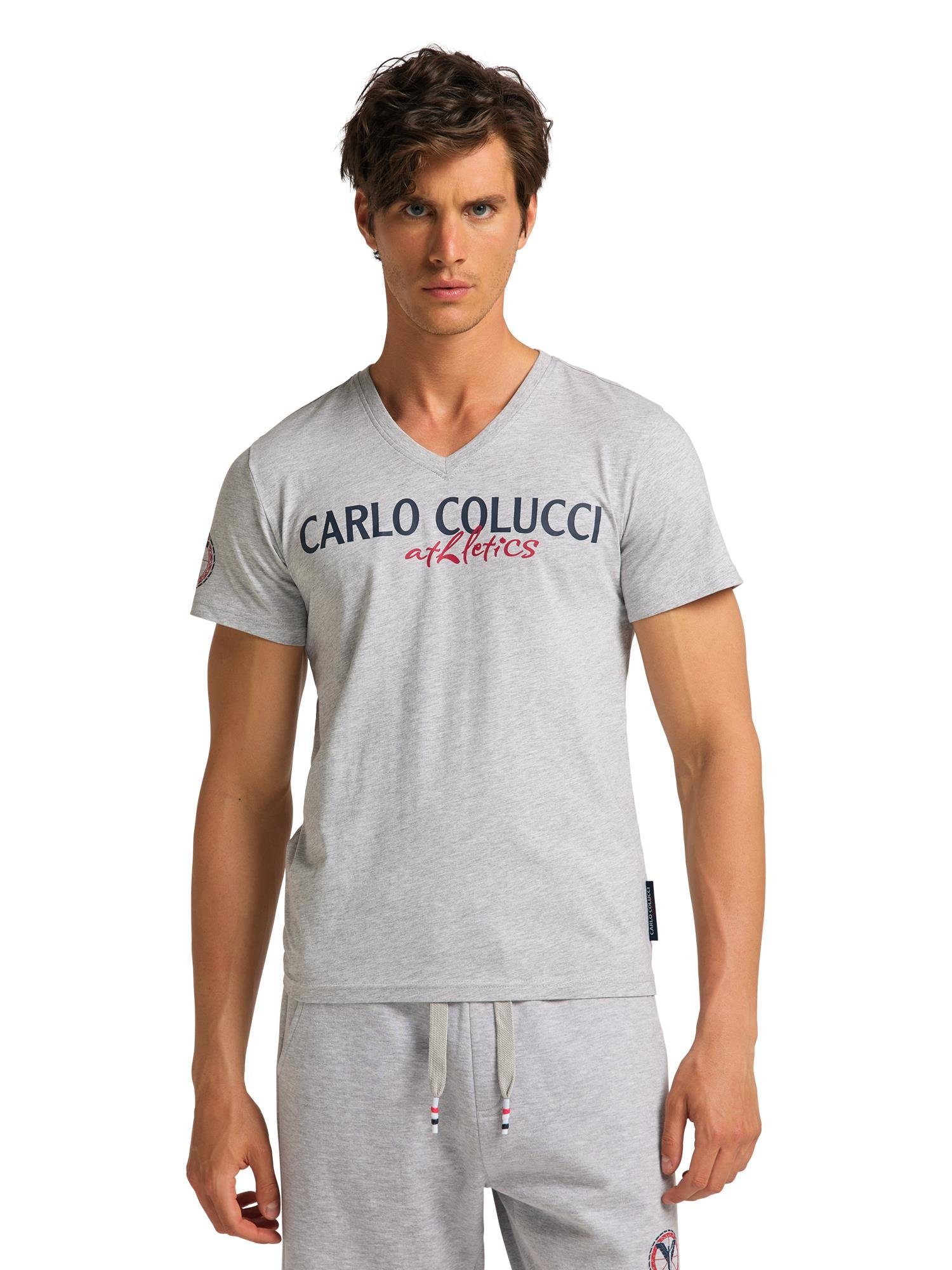 CARLO COLUCCI T-Shirt Conte Grau Meliert