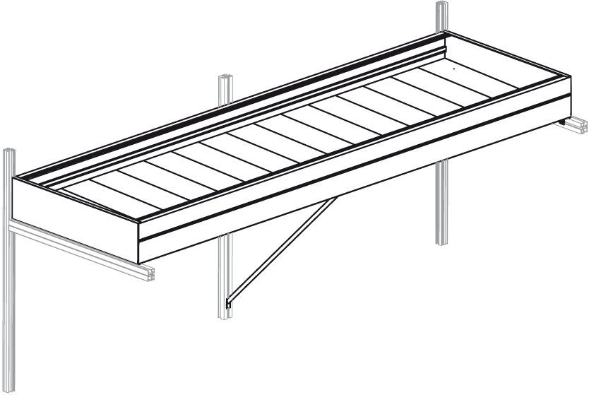 IV, BxT: Pflanzschale cm 429x63,5 KGT Rose Pflanzwanne