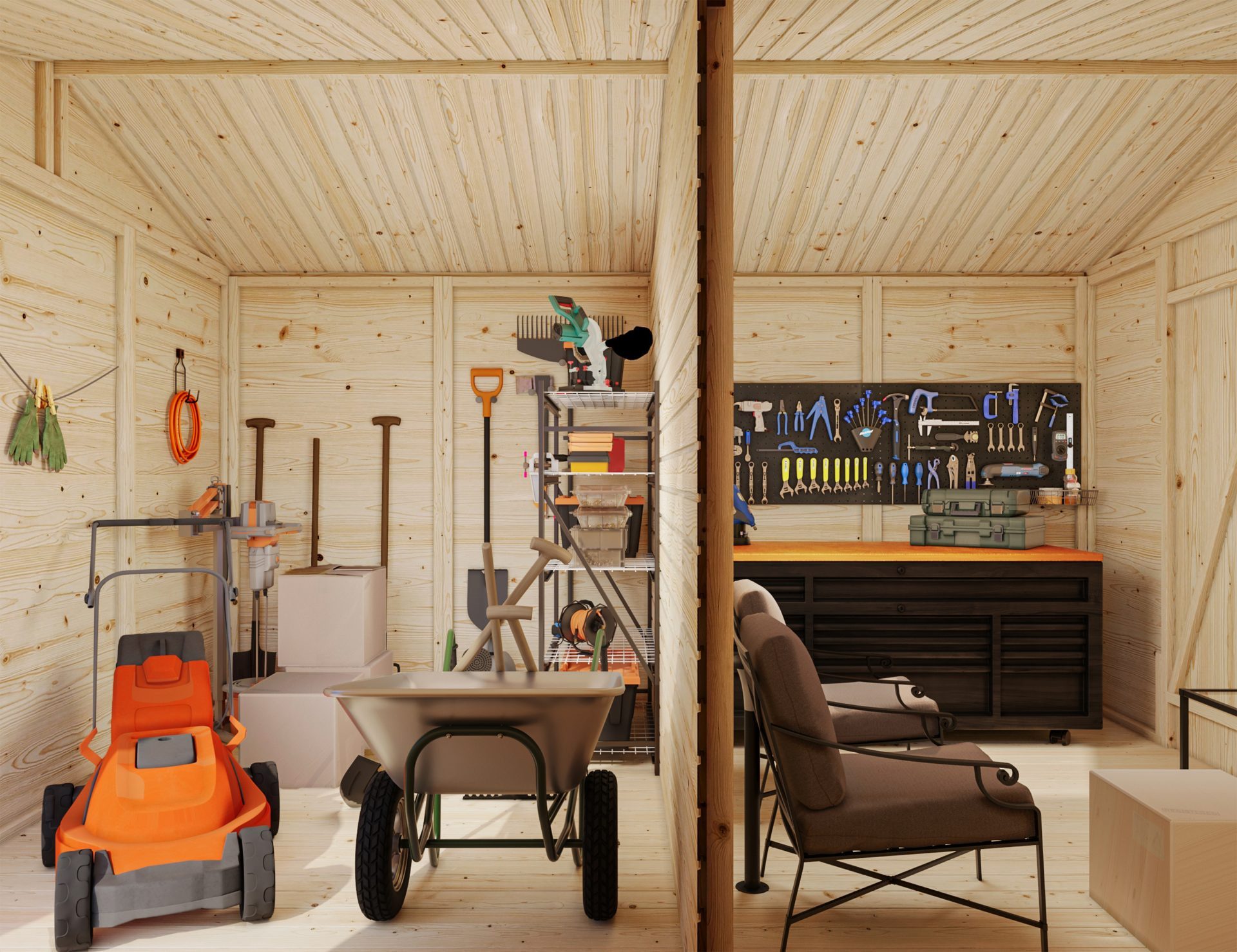 Palmako Gerätehaus Holz Dan 9,9 m² Gartenhaus, BxT: 295x394 cm, ohne Dacheindeckung