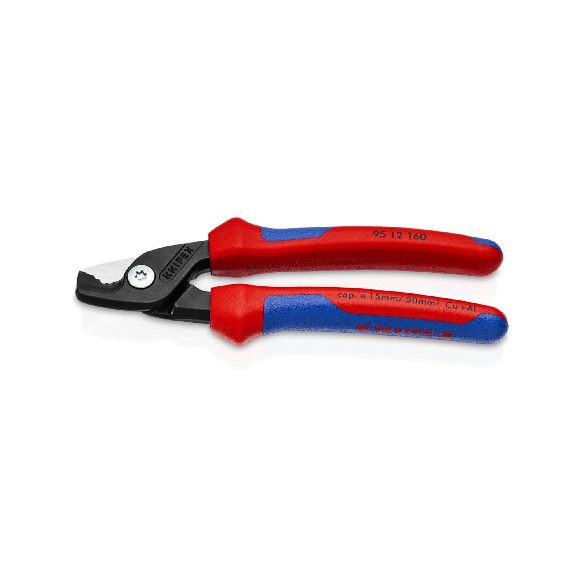 Knipex Kabelschere KNIPEX 95 12 160 StepCut® Kabelschere mit Comfort-Griffen brüniert 160