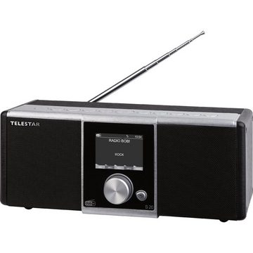 TELESTAR S 20 Digitalradio Stereo DAB+/DAB/UKW Wecker Favoritenspeicher Digitalradio (DAB) (DAB+, UKW Radio, 30 W, Farbdisplay, Direktwahltasten)