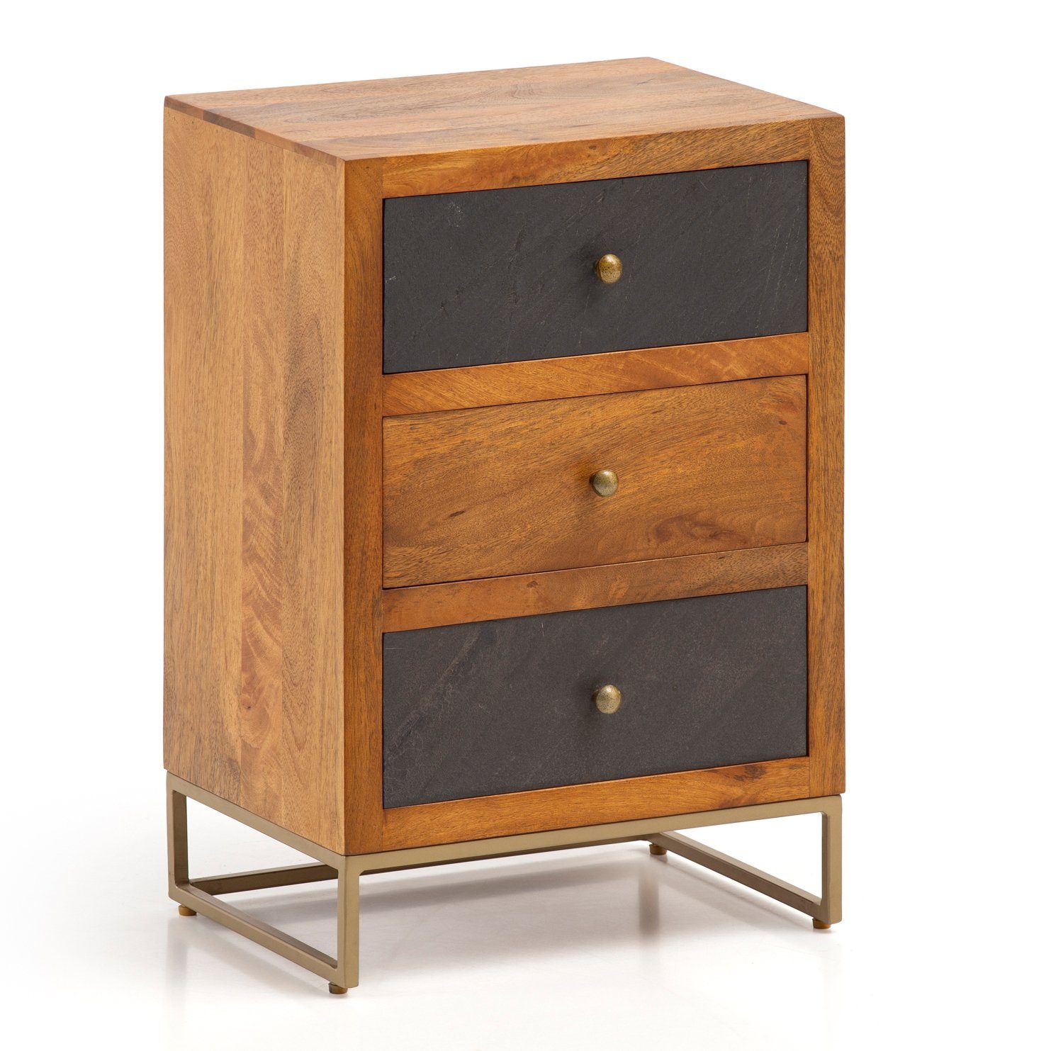 FINEBUY Nachttisch FB55614 (Mango Massivholz / günstig online kaufen