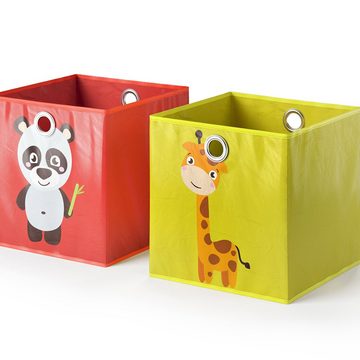 Vicco Faltbox Faltkiste Aufbewahrungsbox Kinder Elefant Tiger 2-er Set