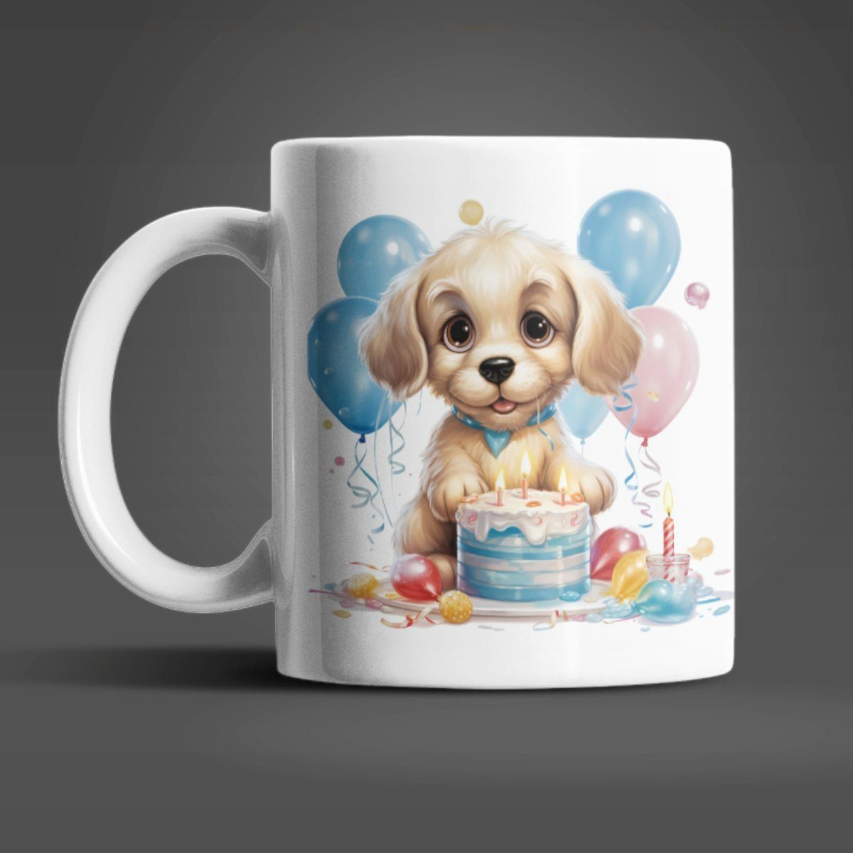 WS-Trend Tasse Süßer Hund Hündchen Kinder Teetasse Tasse Geschenkidee, Keramik, 330 ml