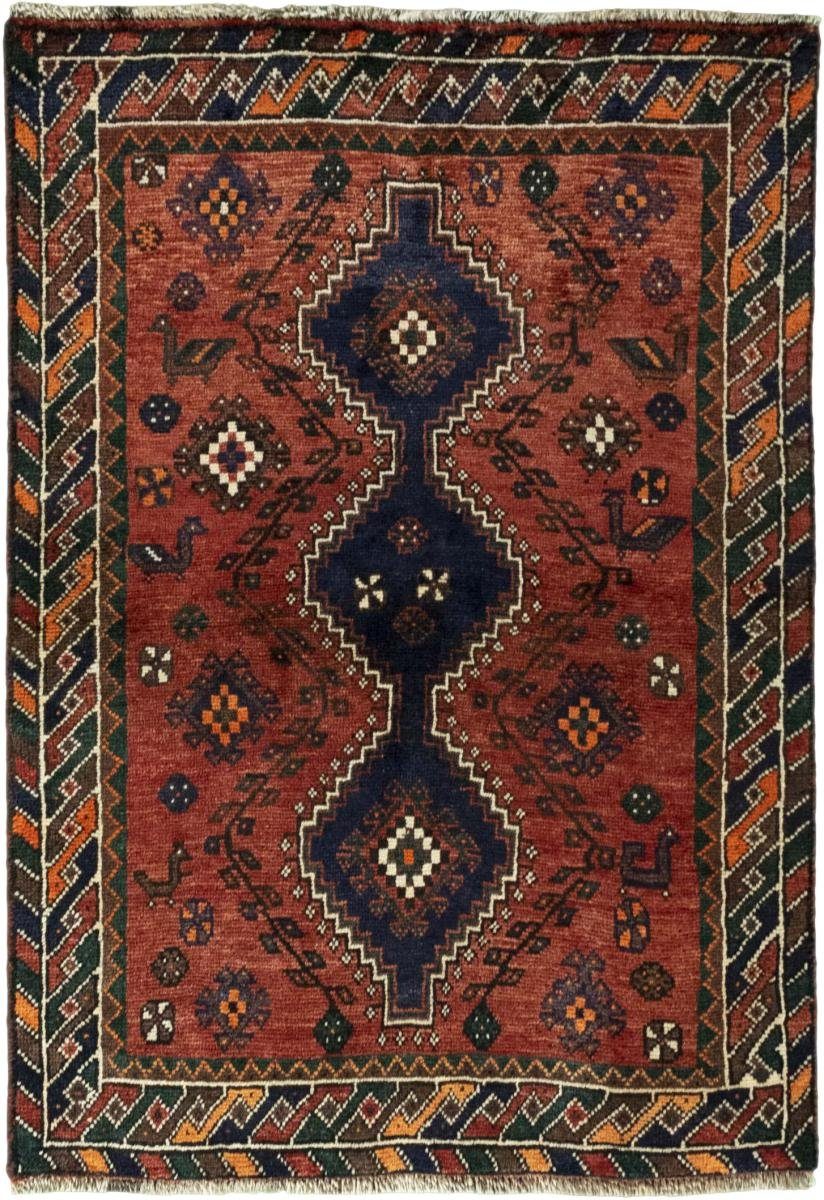 Orientteppich Shiraz 104x152 Handgeknüpfter Orientteppich / Perserteppich, Nain Trading, rechteckig, Höhe: 10 mm