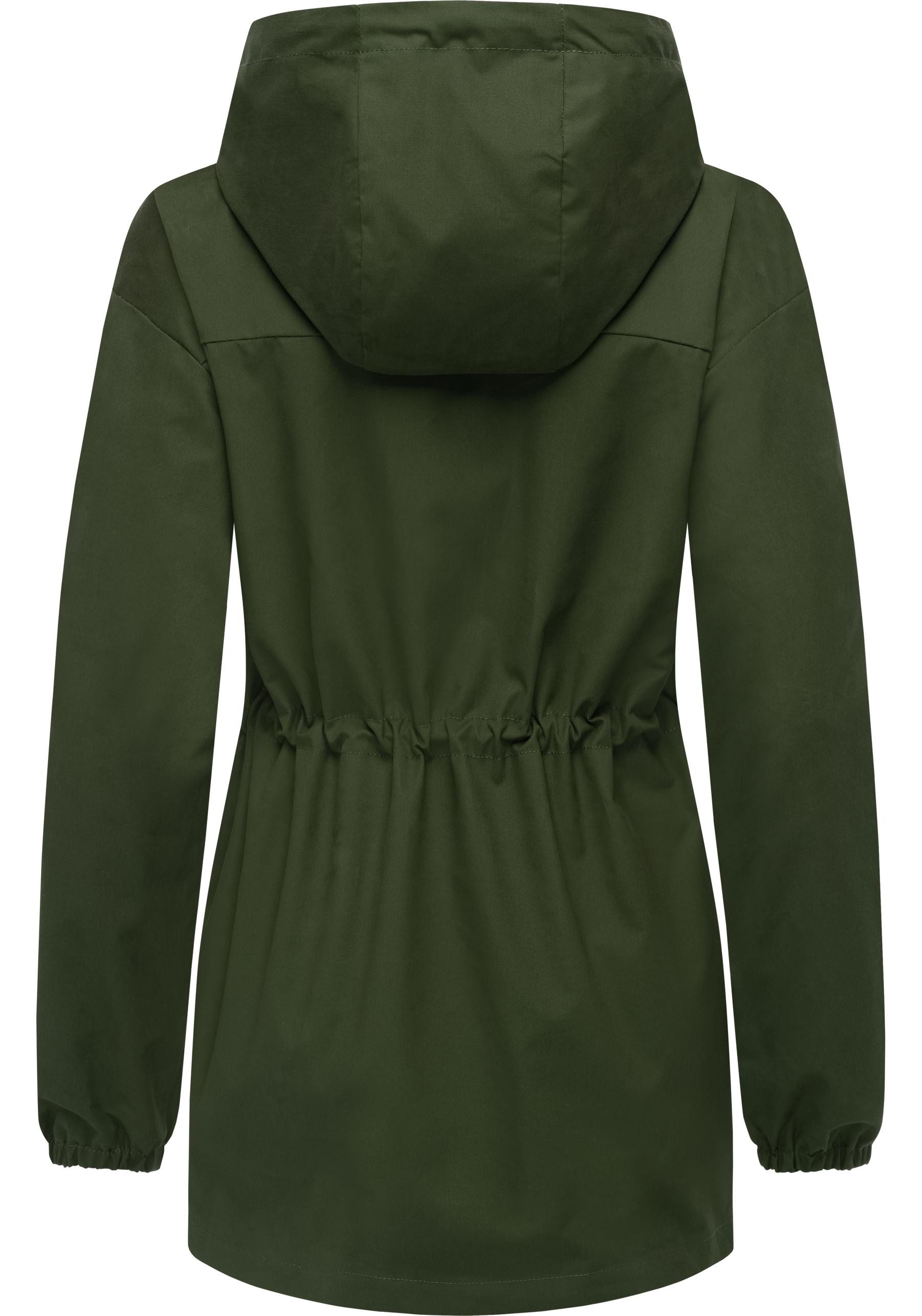Ragwear Outdoorjacke Monadissimo B Leichte Kapuzenjacke mit Taillenzugband