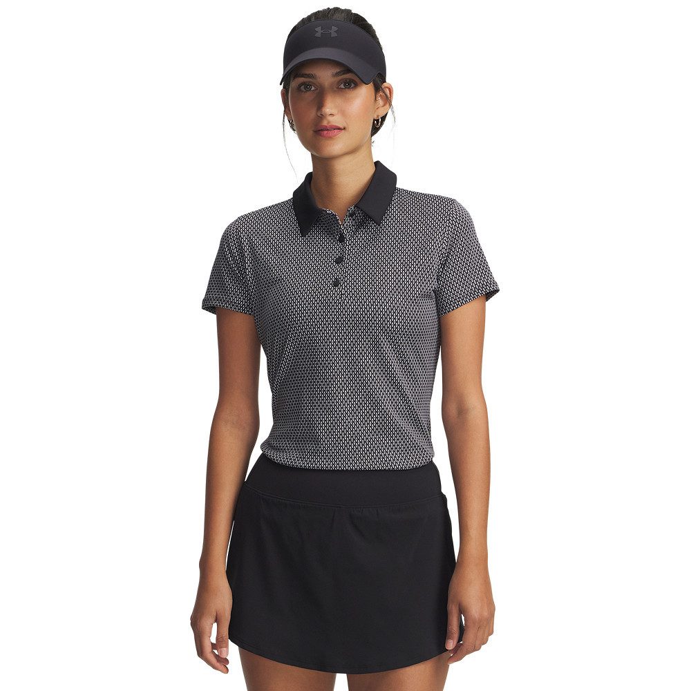 Under Armour® Poloshirt Under Armour Golf Polo Playoff 3.0 Schwarz-Weiß Gemustert Damen