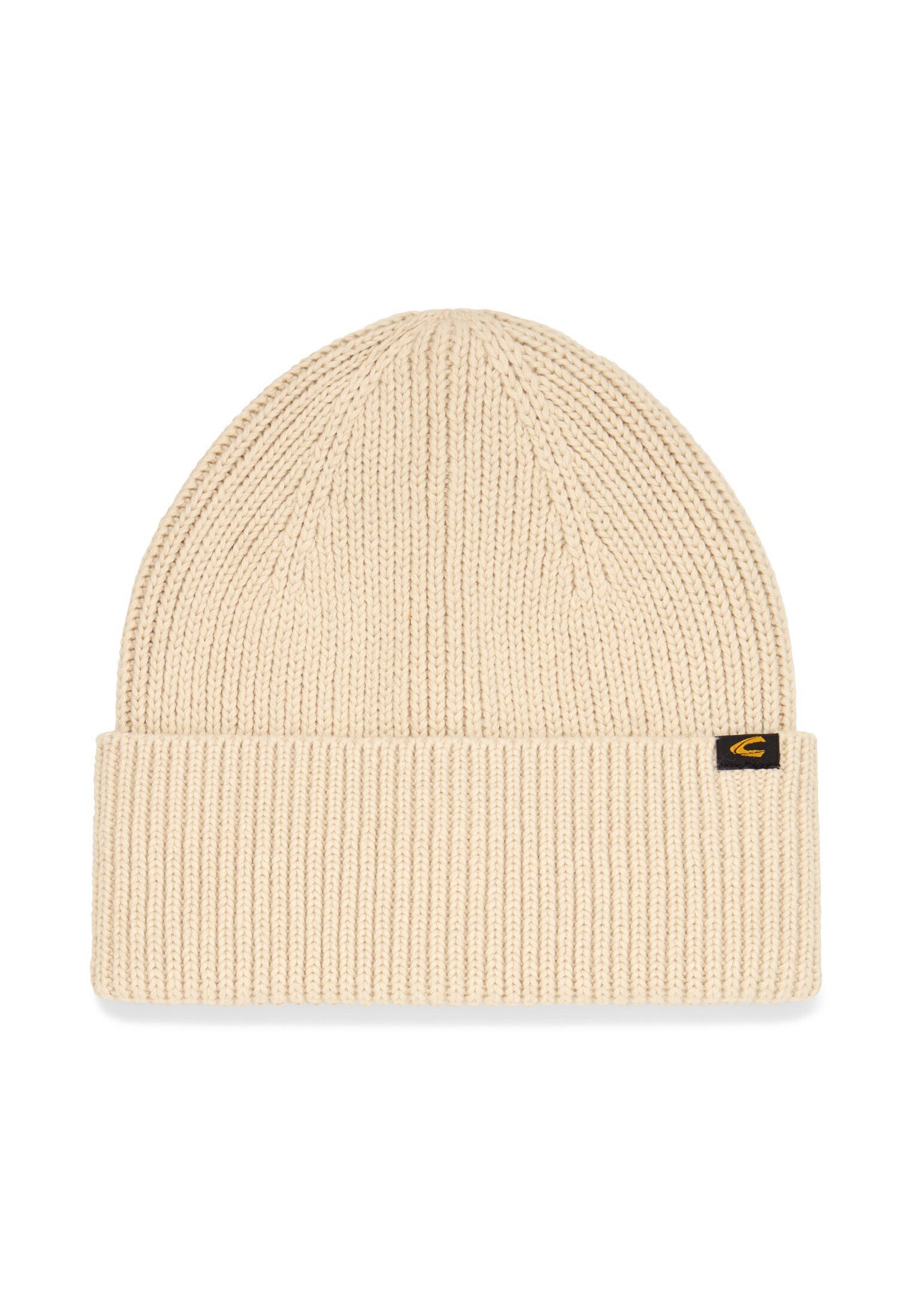 camel active Beanie aus einem Baumwoll-Kaschmir Mix