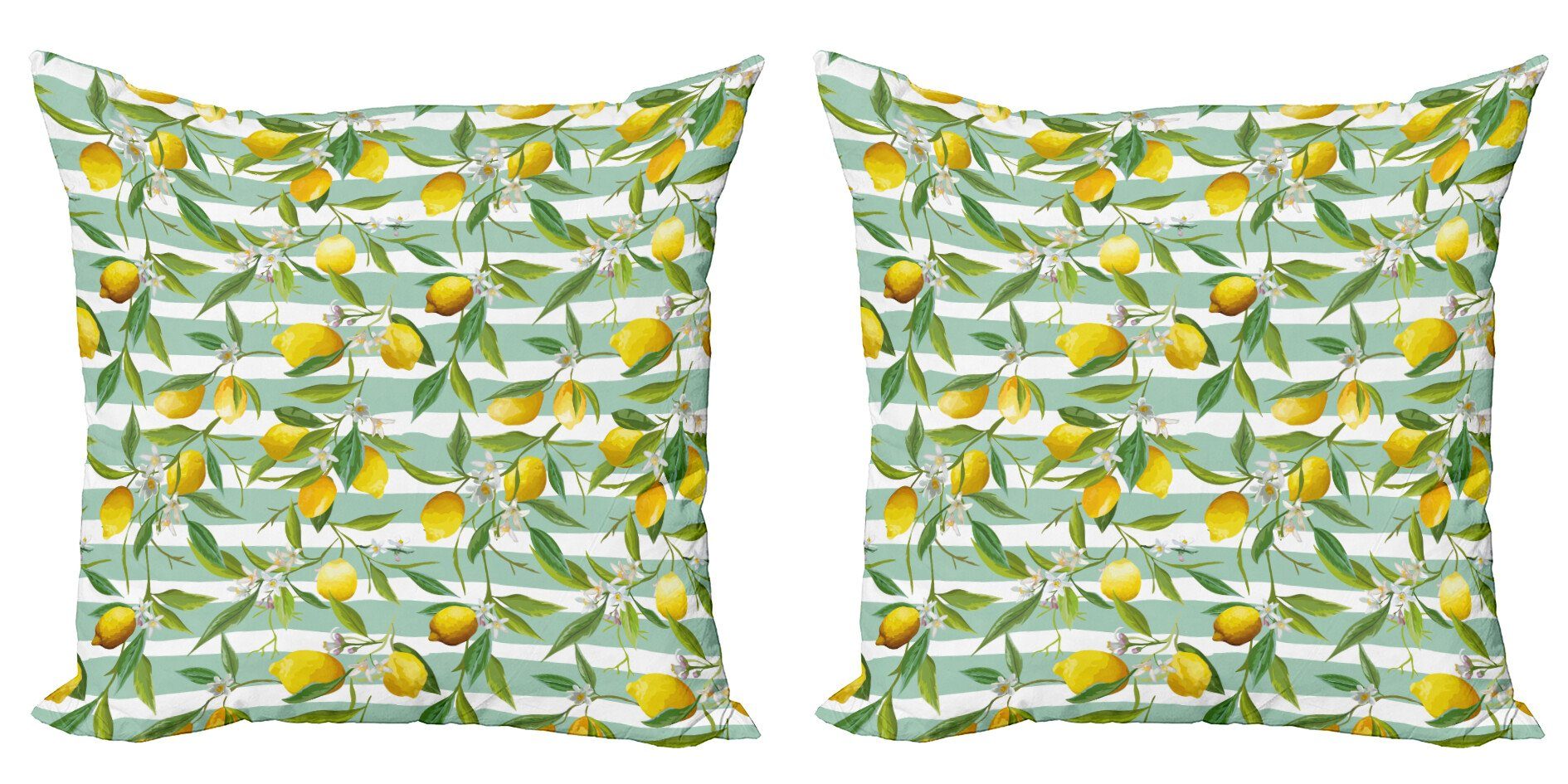 Lemon Kunst Blooming Stück), Digitaldruck, Accent Modern Abakuhaus (2 Kissenbezüge Doppelseitiger Tree