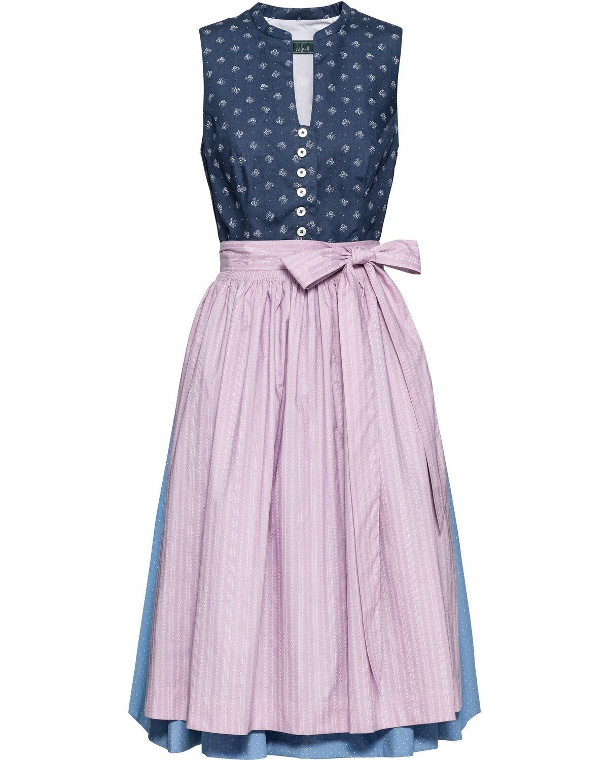 Dirndl Midi-Dirndl mit V-Ausschnitt