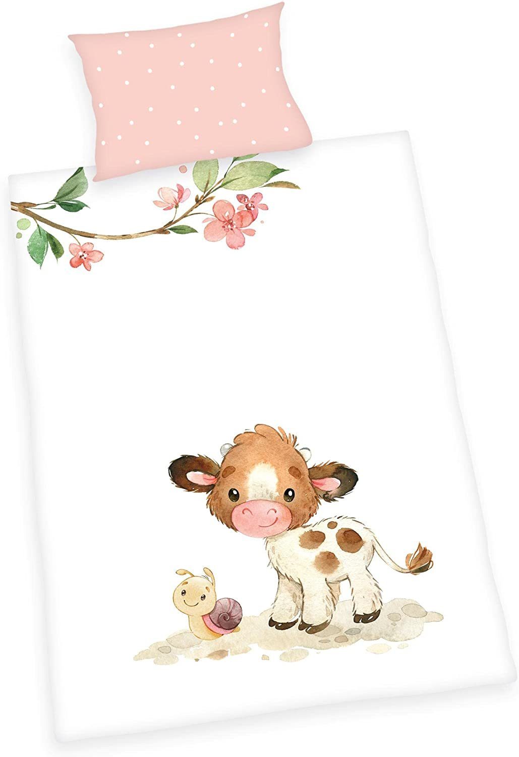 Herding Babybettwäsche Süßes Kälbchen Bettwäsche Made günstig online kaufen