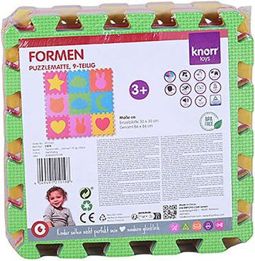 Knorrtoys® Puzzle Formen, 9 Puzzleteile, Puzzlematte, Bodenpuzzle
