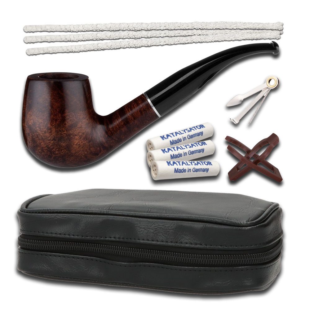 Coumo Tabakbeutel Pfeifen Einsteiger Set, Pfeifentasche, Pfeife und Zubehör günstig online kaufen