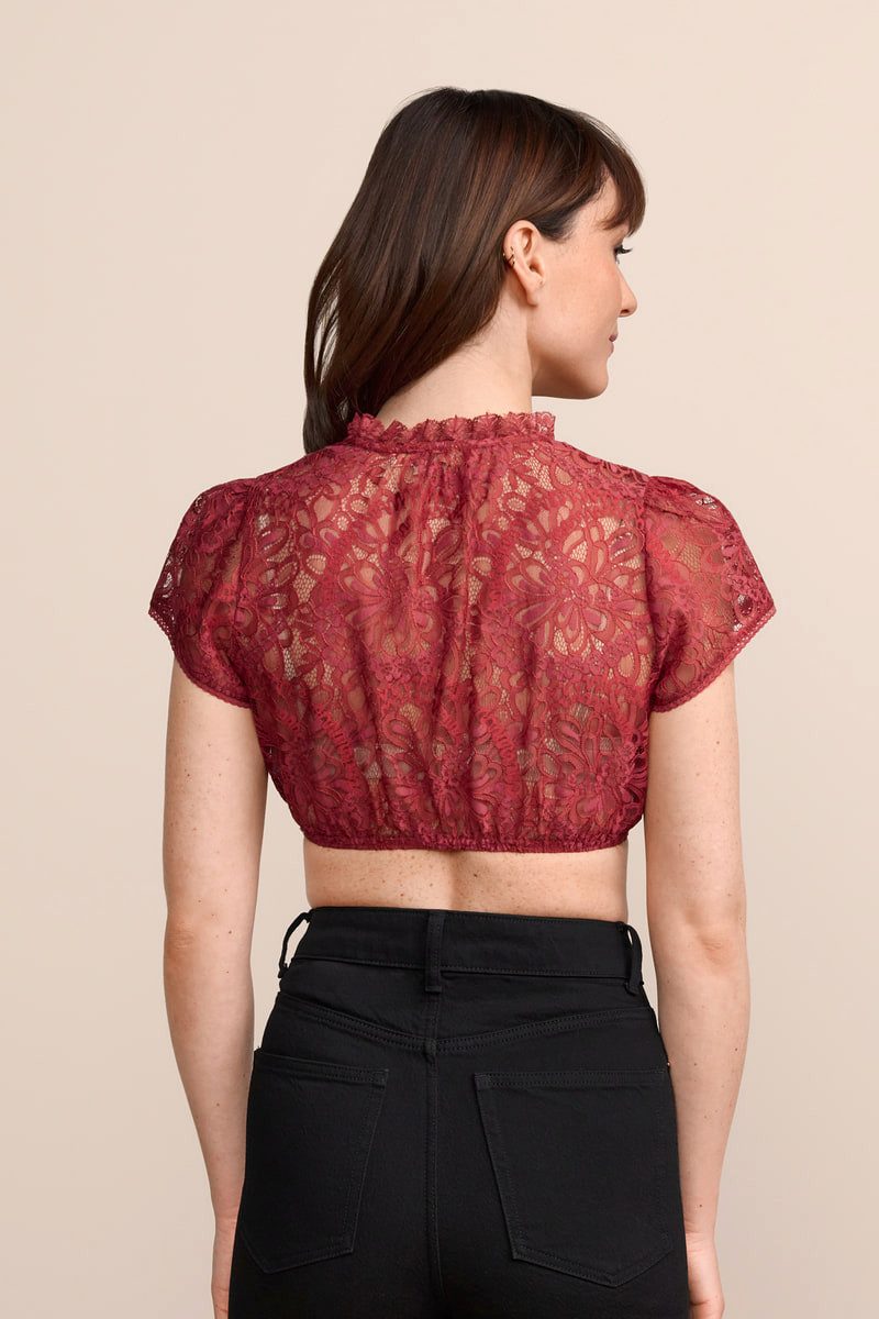 Krüger Dirndlbluse Dirndlbluse Jacira - rot