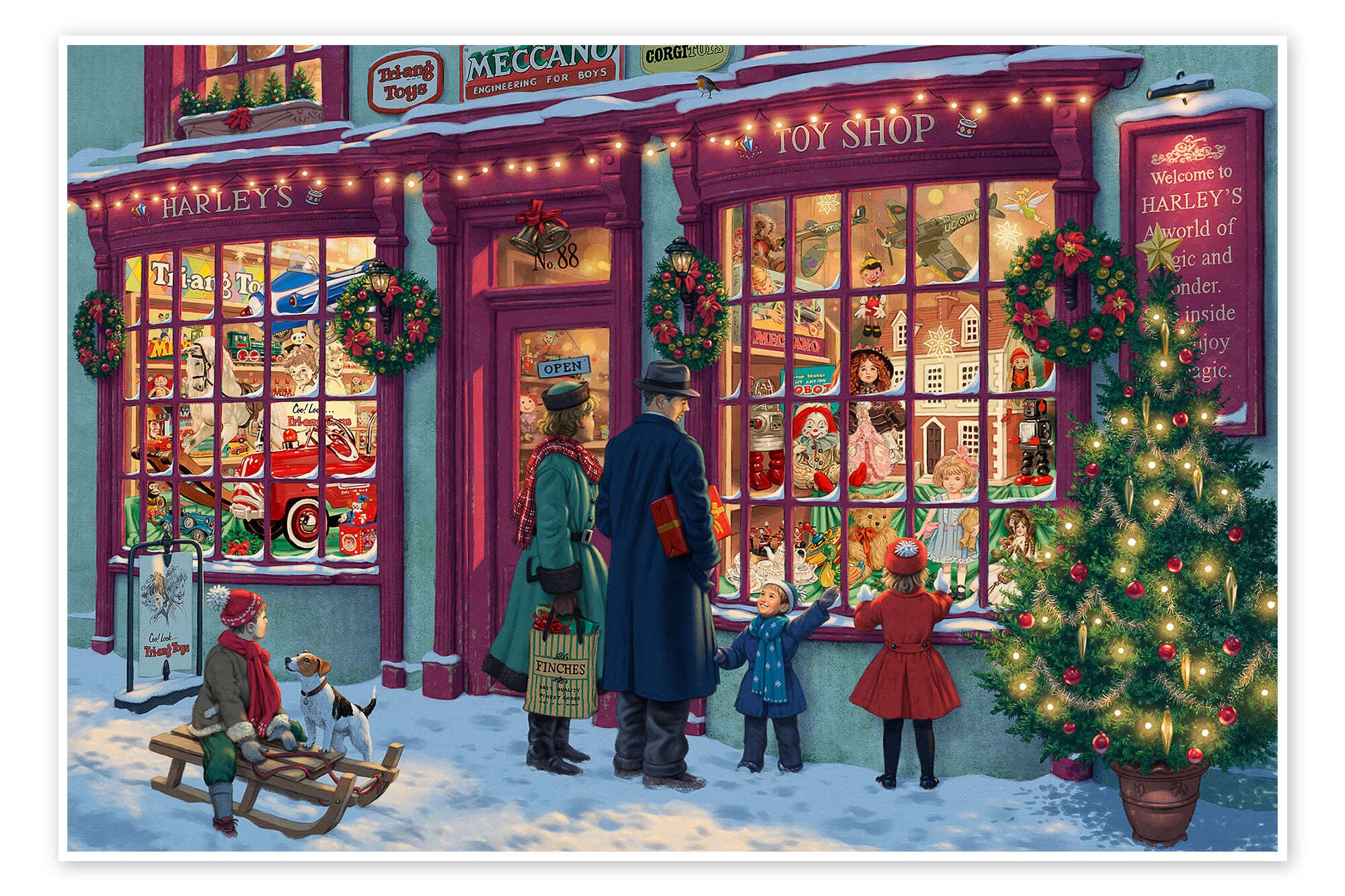 Posterlounge Wandbild Weihnachtlicher Spielwarenladen, Steve Read, erhältlich als Poster, Leinwandbild, Wandsticker oder Acrylglasbild