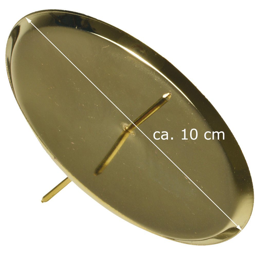 Adventsleuchter Adventskerzenhalter Ø 10 cm Gold günstig online kaufen