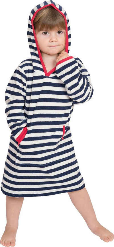Wewo fashion Kinderbademantel 8017, Kurzform, Leichtfrottee, Kapuze, ohne, für Mädchen & Jungen, Badekleid, mit Kapuze & Känguru-Tasche