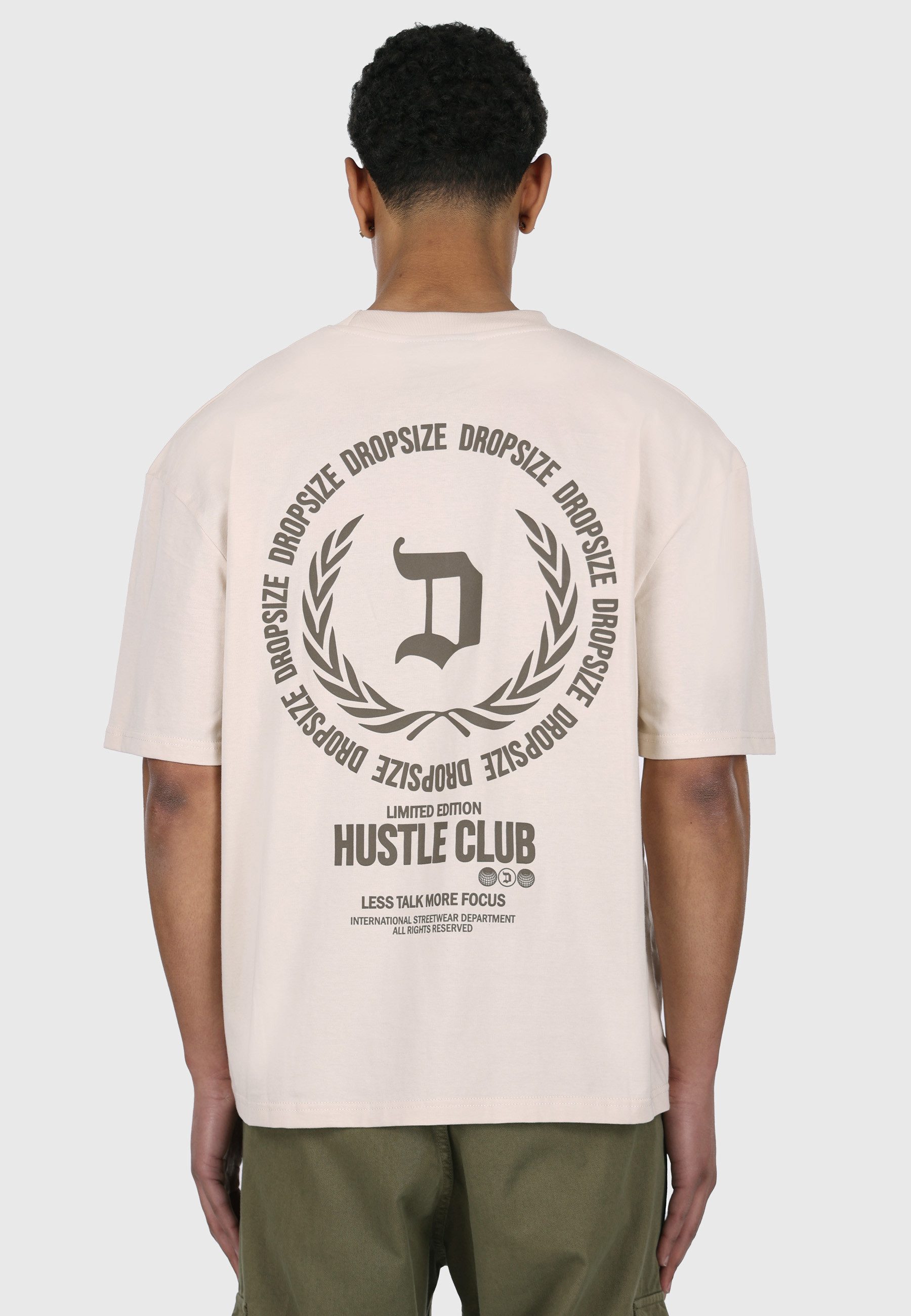 Dropsize T-Shirt Dropsize HEAVY OVERSIZE HUSTLE CLUB CIRCLE T-SHIRT (1-tlg)