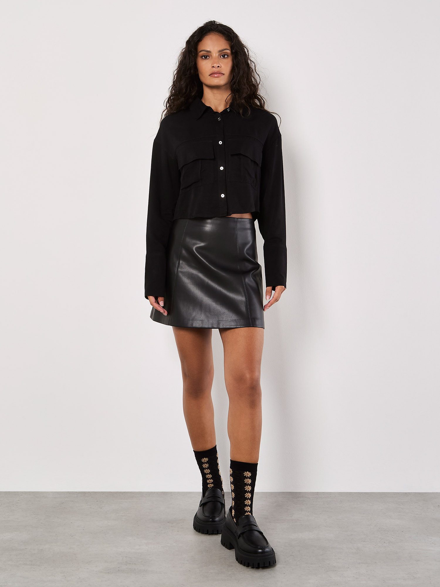 Apricot Jeansjacke Cropped Shirt, aus weichem günstig online kaufen