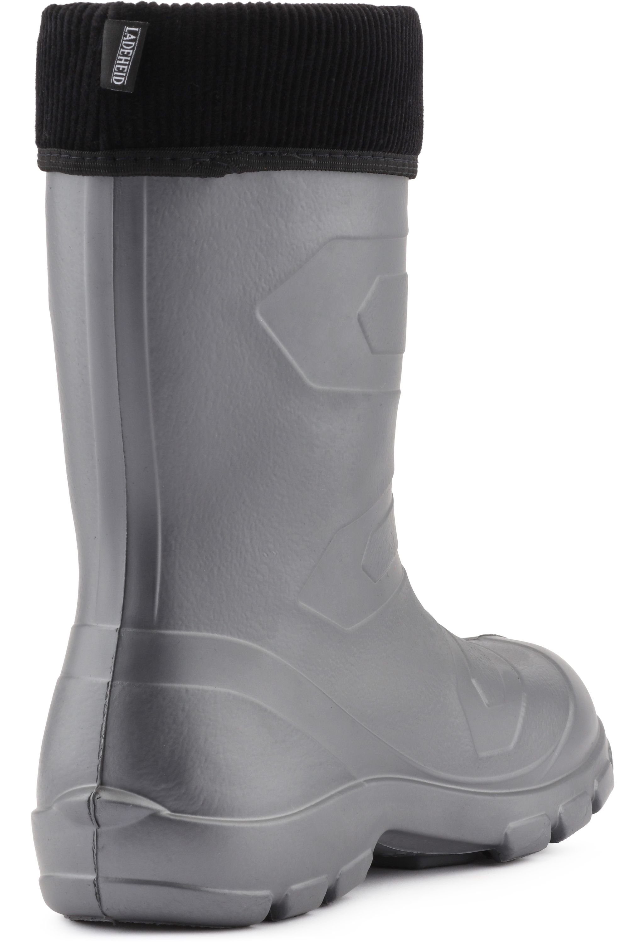 Damen Thermo EVA federleicht Ladeheid LALMG879 Gummistiefel Silber/Schwarz Gummistiefel