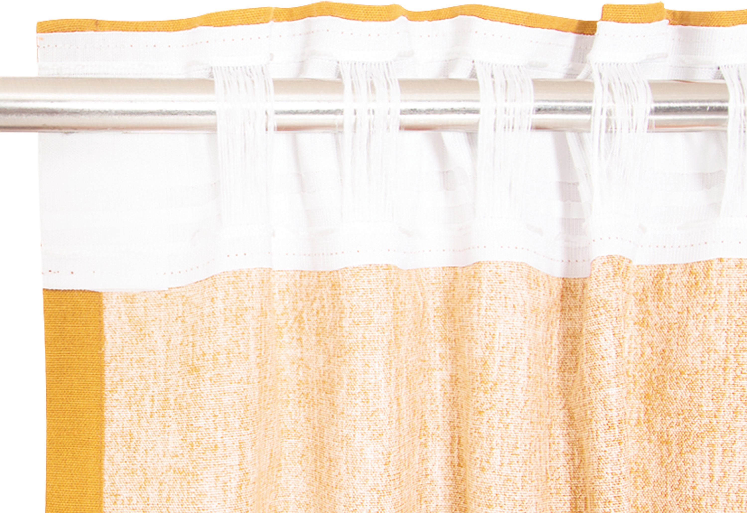 Vorhang Neo, Esprit, (1 blickdicht, St), verdeckte nachhaltiger blickdicht Schlaufen aus Baumwolle, honigfarben/gelb/caramel