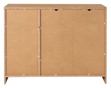 Kommode OPTIMUS, B 109 cm, H 86 cm, Buchedekor, 3 Türen, 2 Schubladen, 3 Einlegeböden