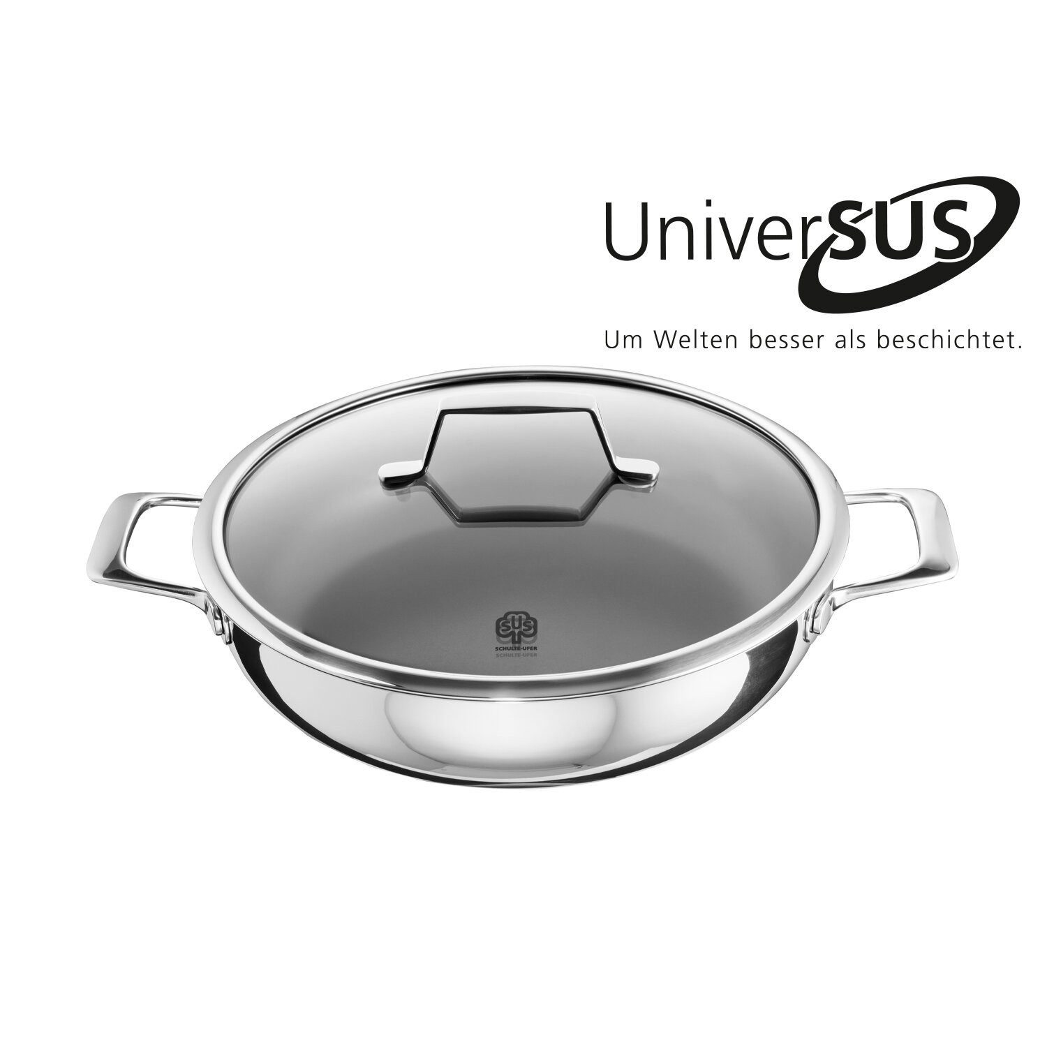 SCHULTE-UFER Schmorpfanne Astral, (Set, 2-tlg., 1 x Pfanne, 1 x Deckel), Ø 28 cm