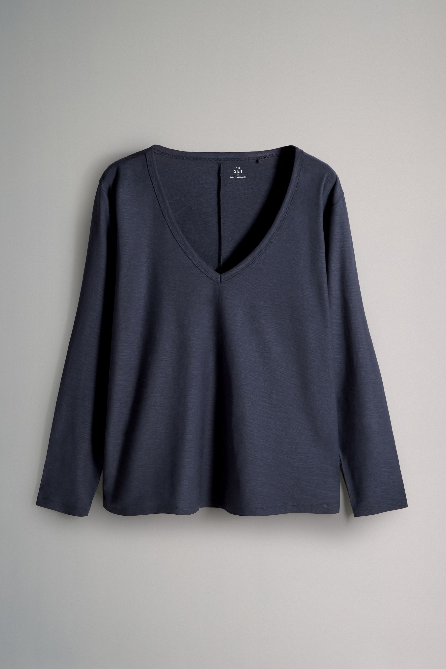 The Set Langarmshirt The Set Langarmoberteile, V-Ausschnitt, 3er-Pack (3-tlg)
