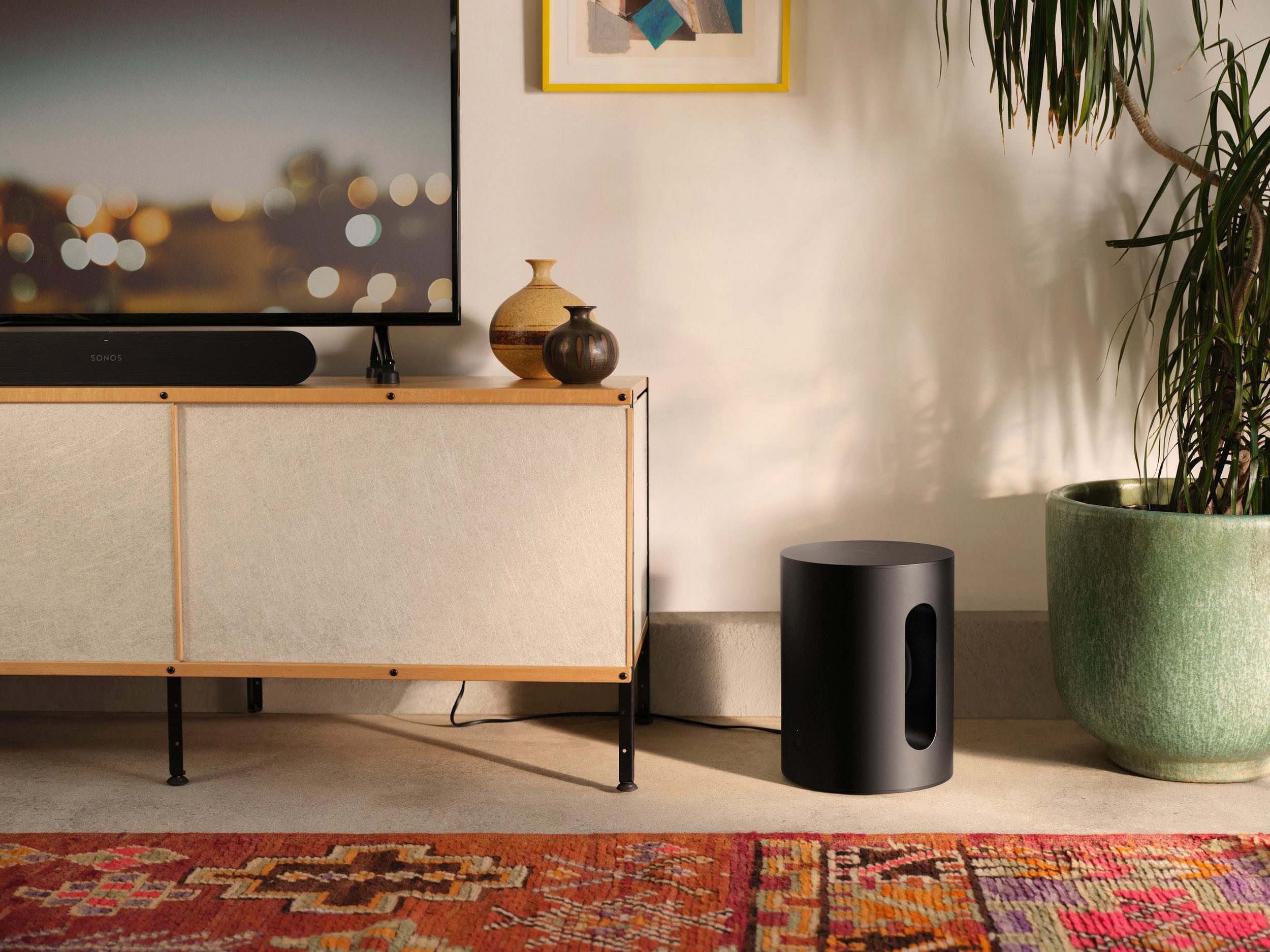 Sonos Heimkinosystem Set: Beam 2 + Sub Mini (100 W, LAN (Ethernet), WLAN, Hi-Res Audio)
