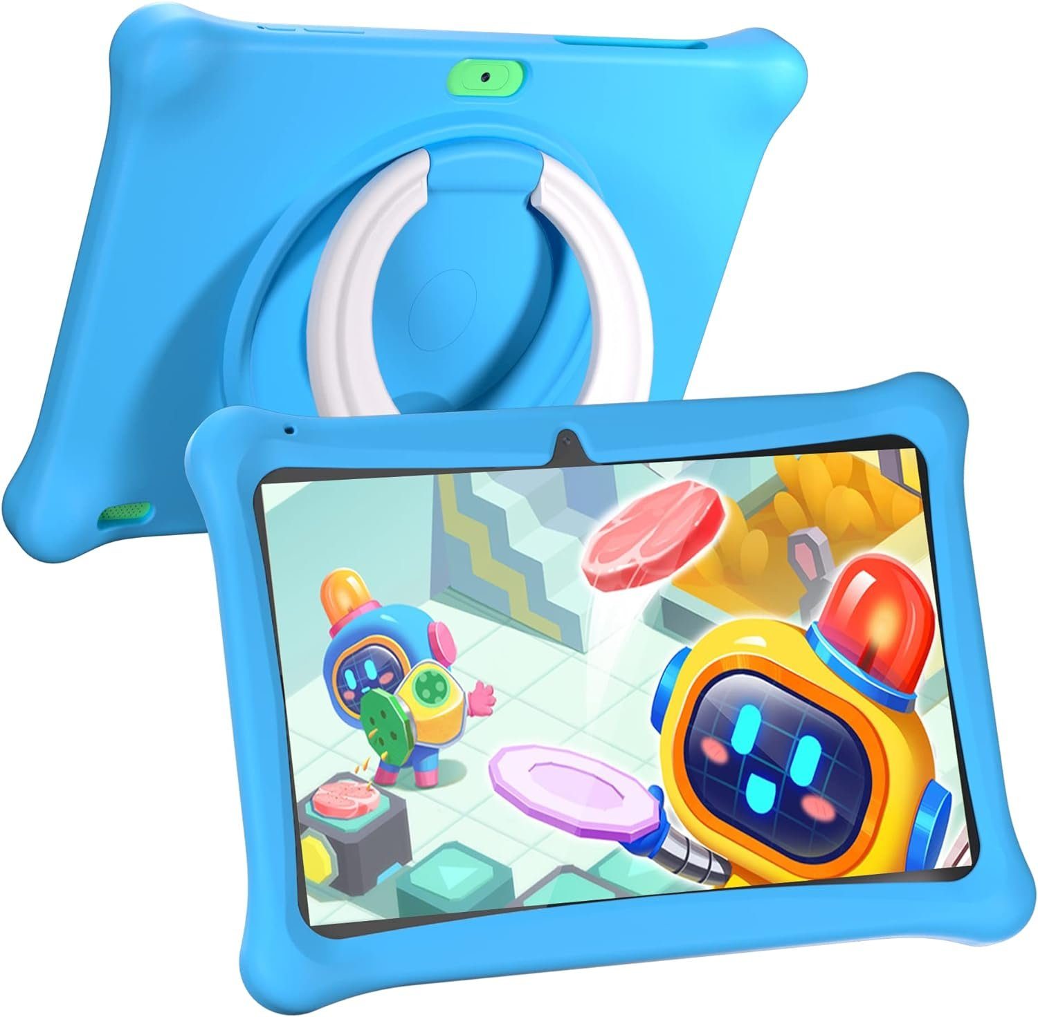 SGIN für Kinder Quad Core HD IPS Display Kindersicherung Lernspiele Tablet (10", 64 GB, Android 13, 2.4G WiFi 5000mAh Bluetooth mit Tasche)