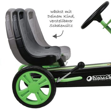 hauck TOYS FOR KIDS Tretfahrzeug Speedster - Green, Pedal Gokart & Tretauto mit verstellbarem Schalensitz (4-8 Jahre)