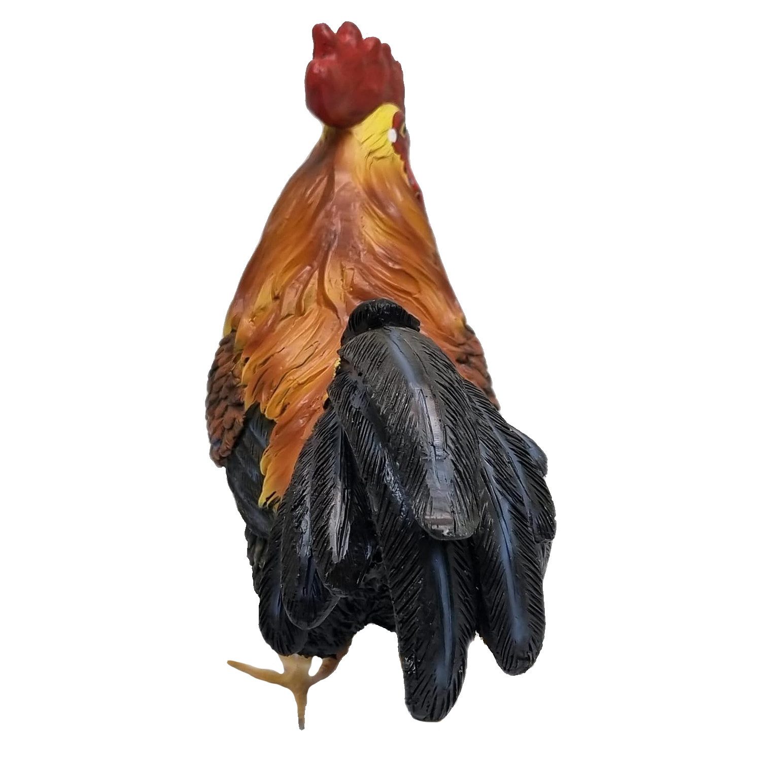 Fachhandel Plus Tierfigur Dekofiguren Hahn & Huhn (2er-Set), Gartenfiguren für Indoor & Outdoor (2x stehend), einzigartige Farbgebung – Bild 4 von 5