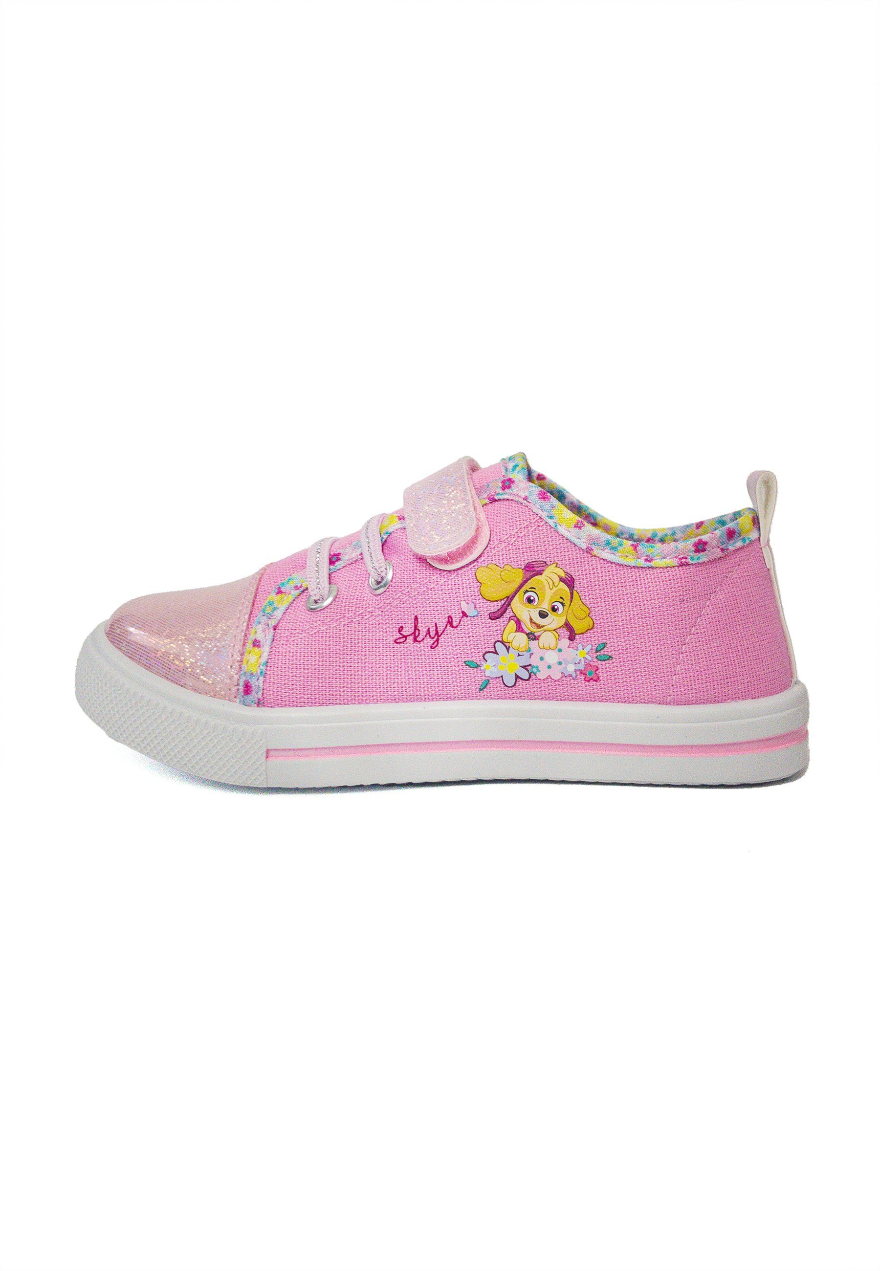 Sneaker Kids2Go Paw Kids2Go Skye (1-tlg) Canvas Patrol - Glitzerdetails. Print. Paw-Motiv. Sneaker floraler Waterline Klettverschluss.