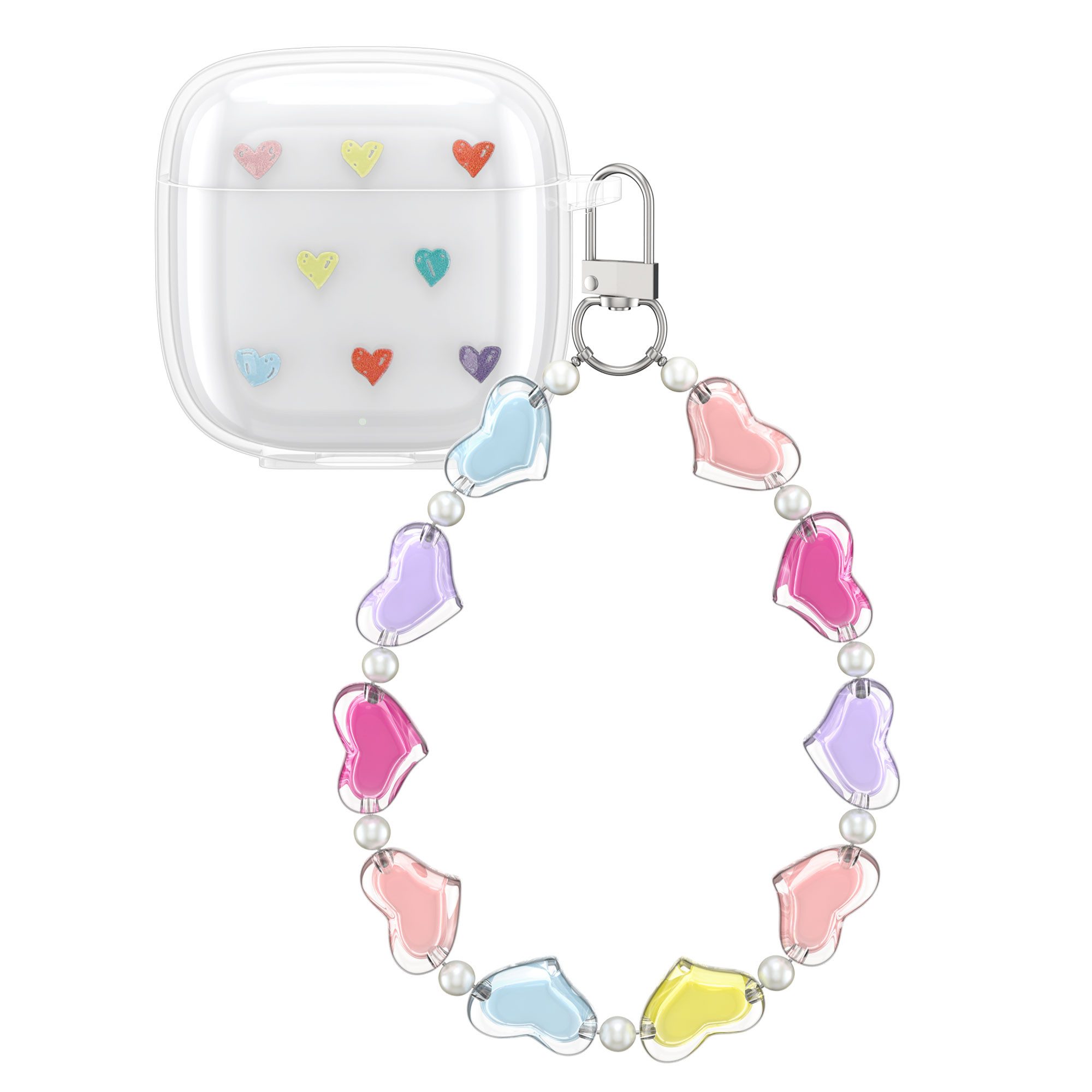 kwmobile Kopfhörer-Schutzhülle Hülle für Huawei FreeBuds SE2 Case mit Schlaufe, TPU Silikon Schutzhülle Cover Kopfhörer Transparent Mehrfarbig