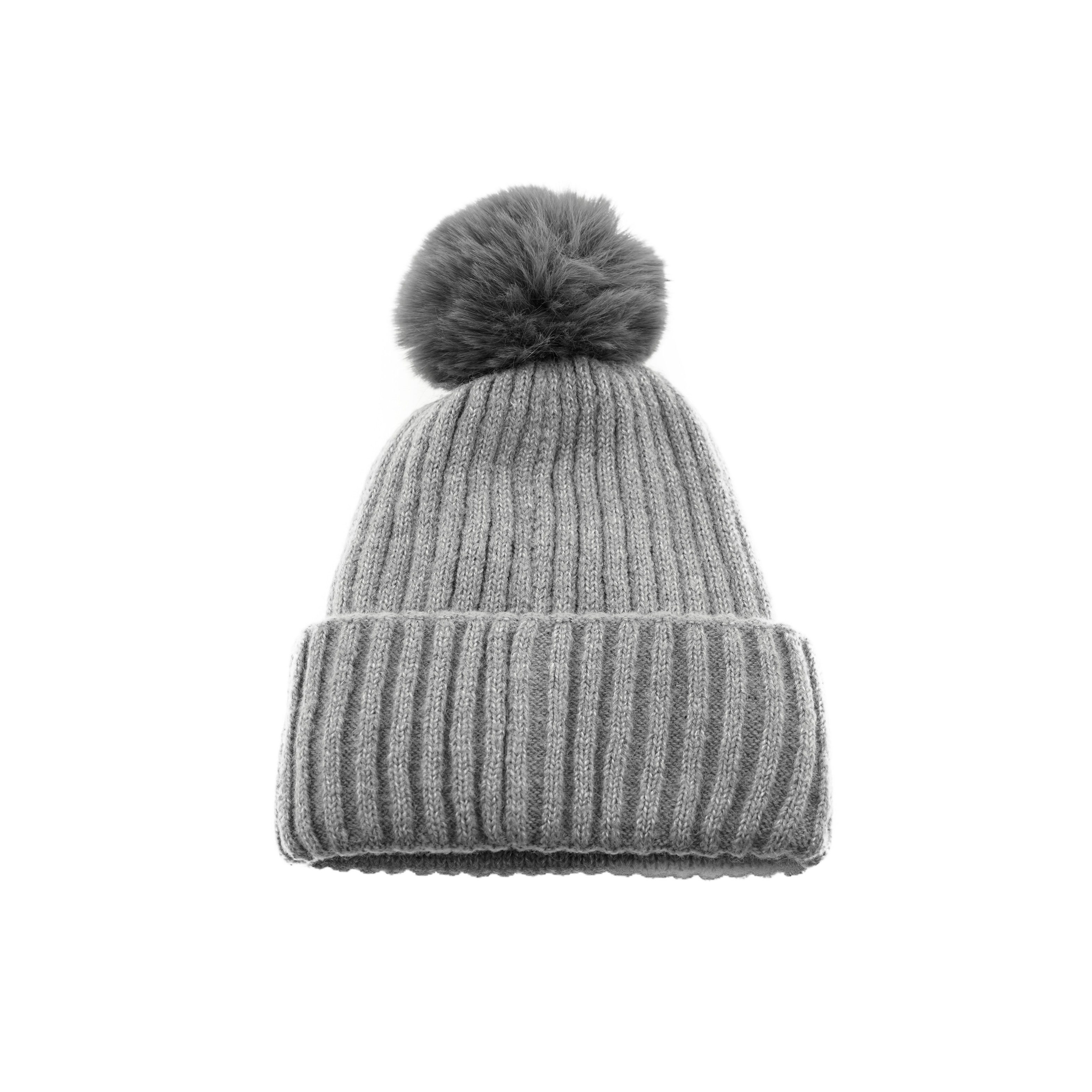 Faera Bommelmütze Strickmütze mit Innenfutter zum Warmhalten im Herbst und günstig online kaufen