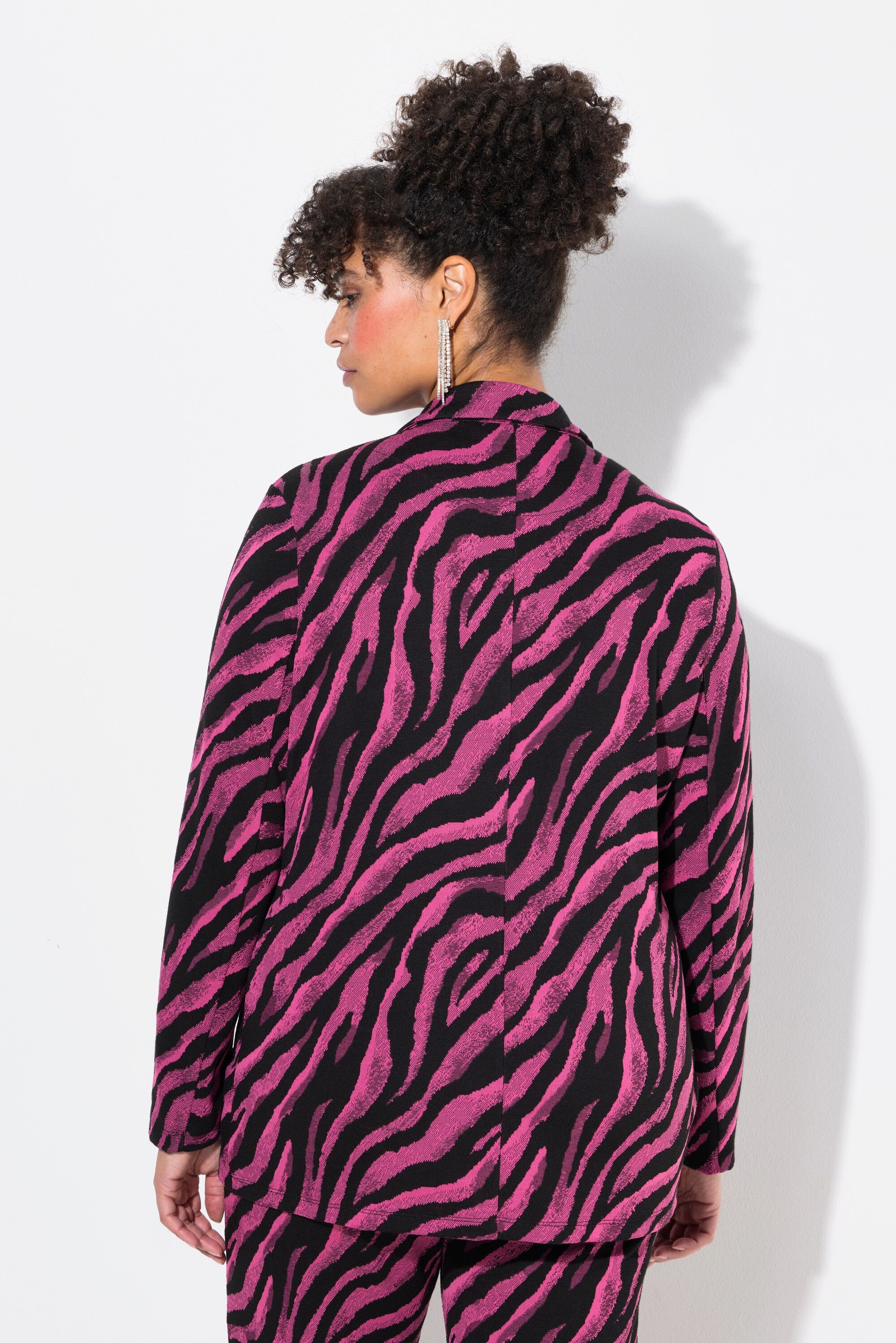 MIAMODA Blusenblazer Blazer schmale Form Zebramuster