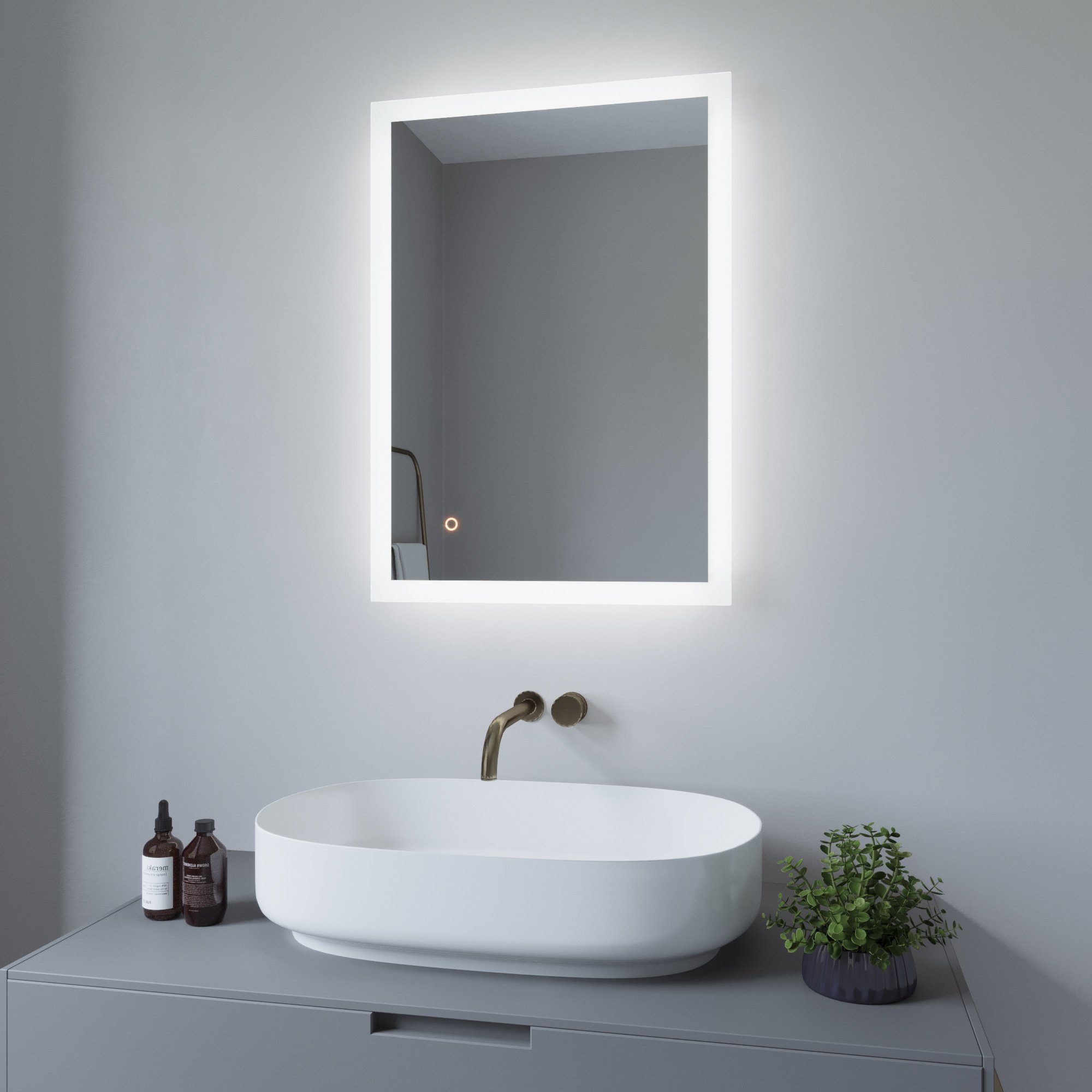 AQUALAVOS Badspiegel Led Badspiegel Touch Wandspiegel günstig online kaufen