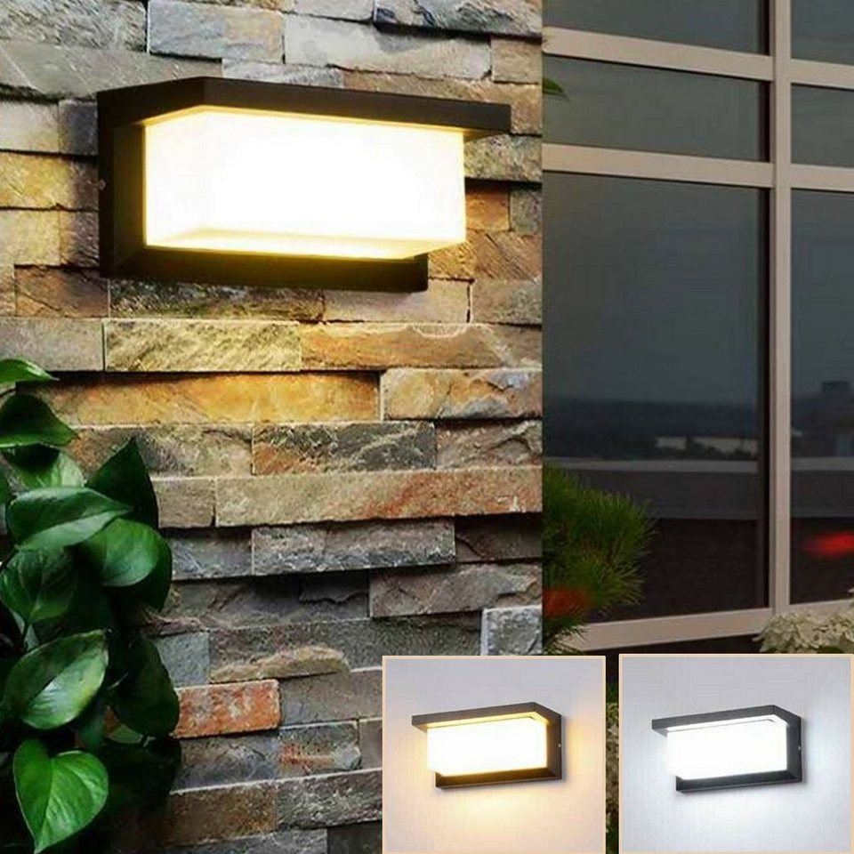 oyajia Außen-Wandleuchte 18W LED Wandlampe mit Bewegungsmelder,  Gartenlampe, IP65 wasserdicht, Aluminium Wandleuchte, für Garden, Balkon,  Flur