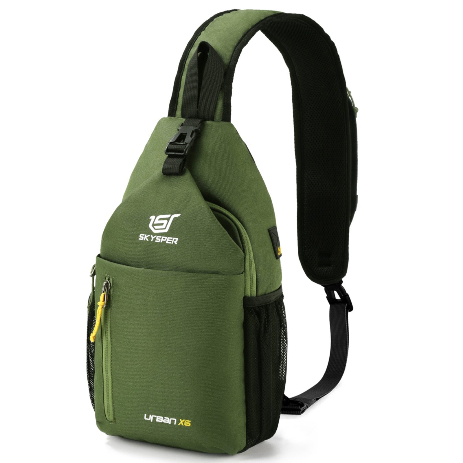 SKYSPER Schultertasche Brusttasche, Leichte Sling Bag Klein mit 6 L Volumen (1-tlg), Vielseitiger Brustbeutel für Damen und Herren mit …