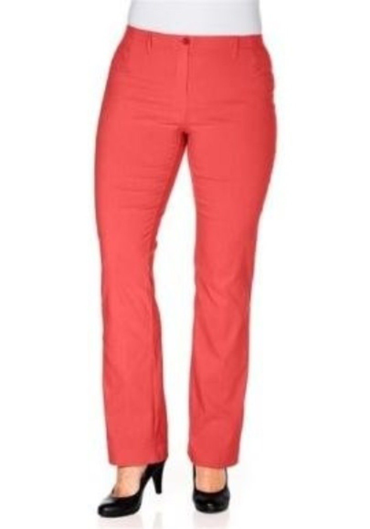 Chinohose Bengalin-Stretchhose Hose Stretch Chino korallrot