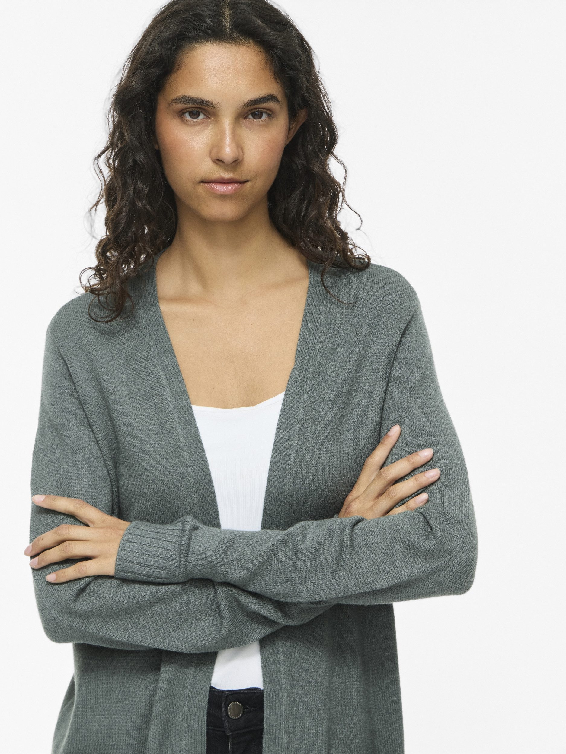 Vila Strickjacke VIRIL OPEN L/S KNIT CARDIGAN - NOOS 197260004 Balsam Gre – Bild 5 von 5