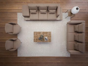 JVmoebel Wohnzimmer-Set Komplett 6tlg Braun 2x Sofa Dreisitzer 2x Sessel Couchtisch, (6-St., Nur Sofas 2x 3 Sitzer + 2x Sessel + Couchtisch + Beistelltisch), Made in Europa